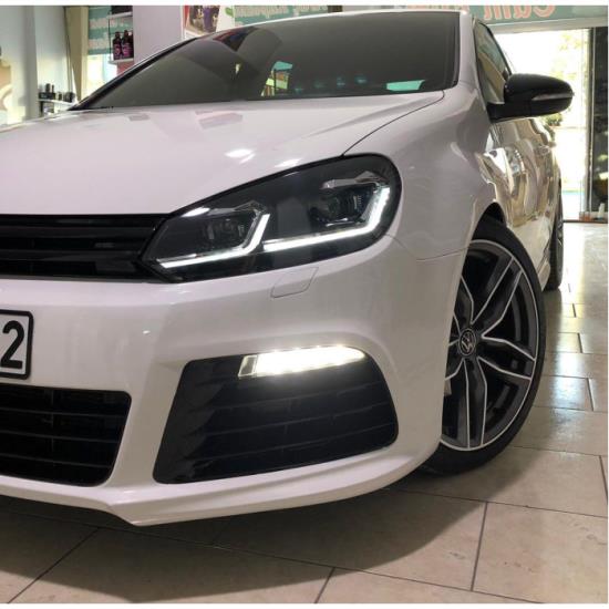Volkswagen Golf 6 Ön Far Seti J Dizayn CROME (2008-2013) LED TAİWAN